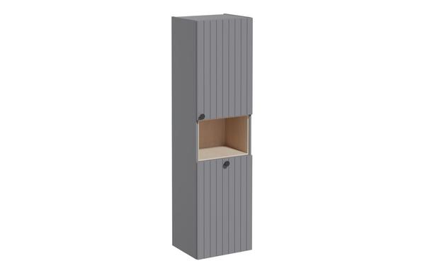 VitrA Root Groove 40cm 2 Door Semi-Tall Unit w/Laundry Basket (RH Hinge) - Matt Grey